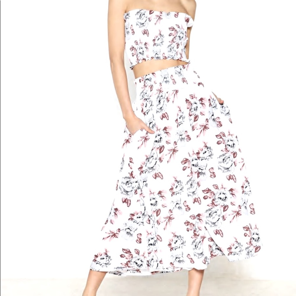 Nasty Gal Late Bloomer Midi Skirt Set